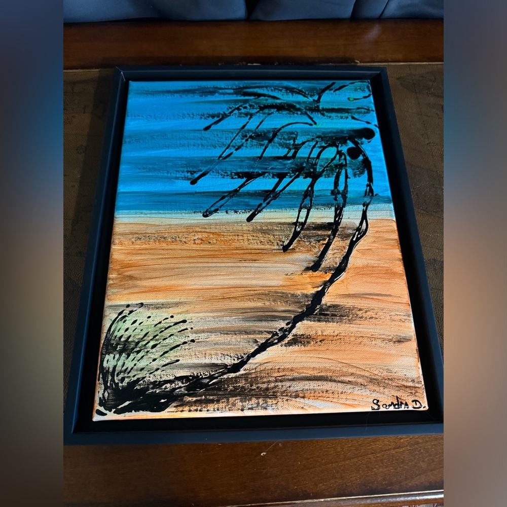 Custom Beach Painting w/ Frame‼️